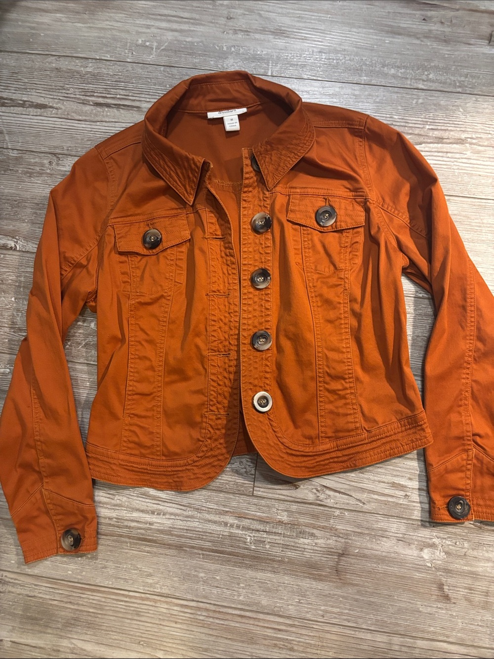dressbarn l Cropped Button-Up Jacket